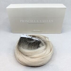 Glam Seamless x Valles Tape In Hair Extension 25" #15 Rooted Ice Platinum NEW